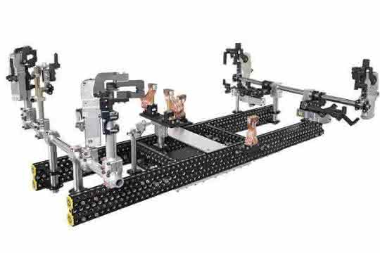 Basic structure with integrated tensioners Basic structure with integrated tensioners