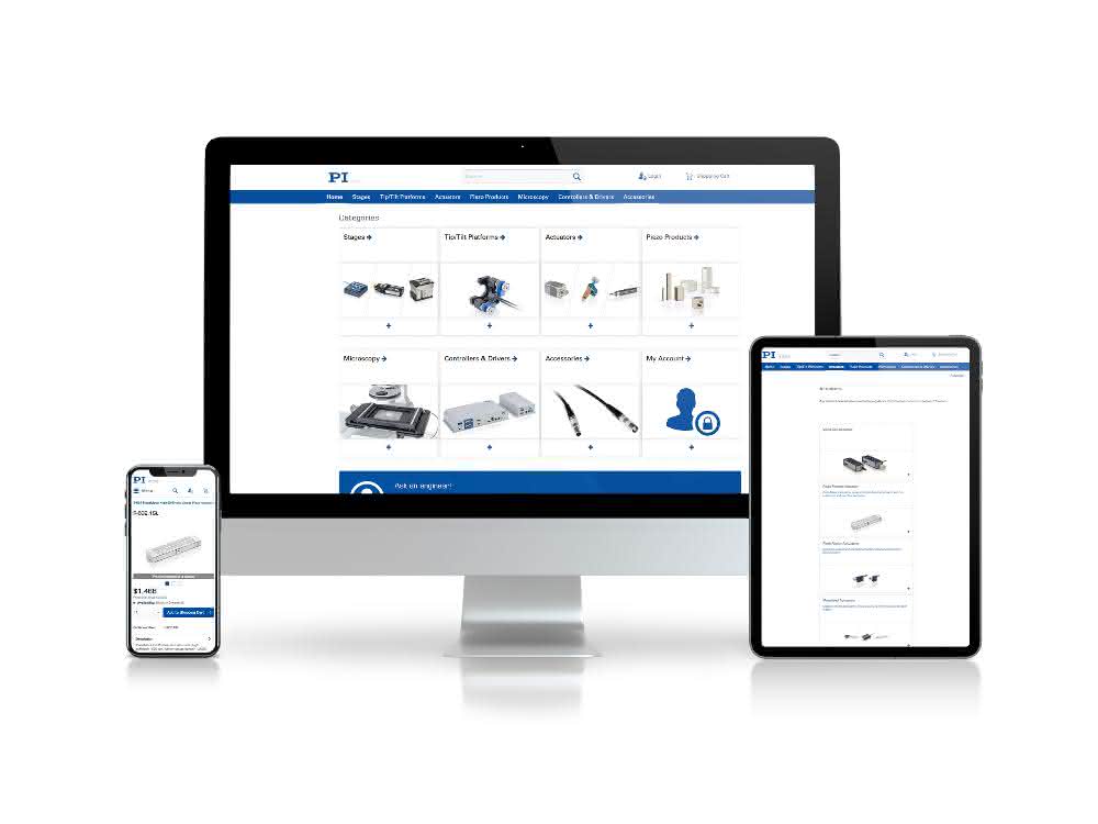 Screenshots des PI Webshops