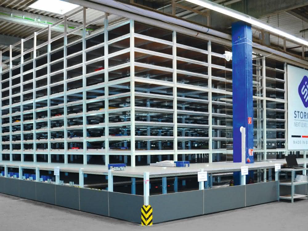From materialfluss 10/2019: Mobile robots store and retrieve