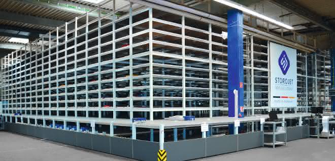From materialfluss 10/2019: Mobile robots store and retrieve