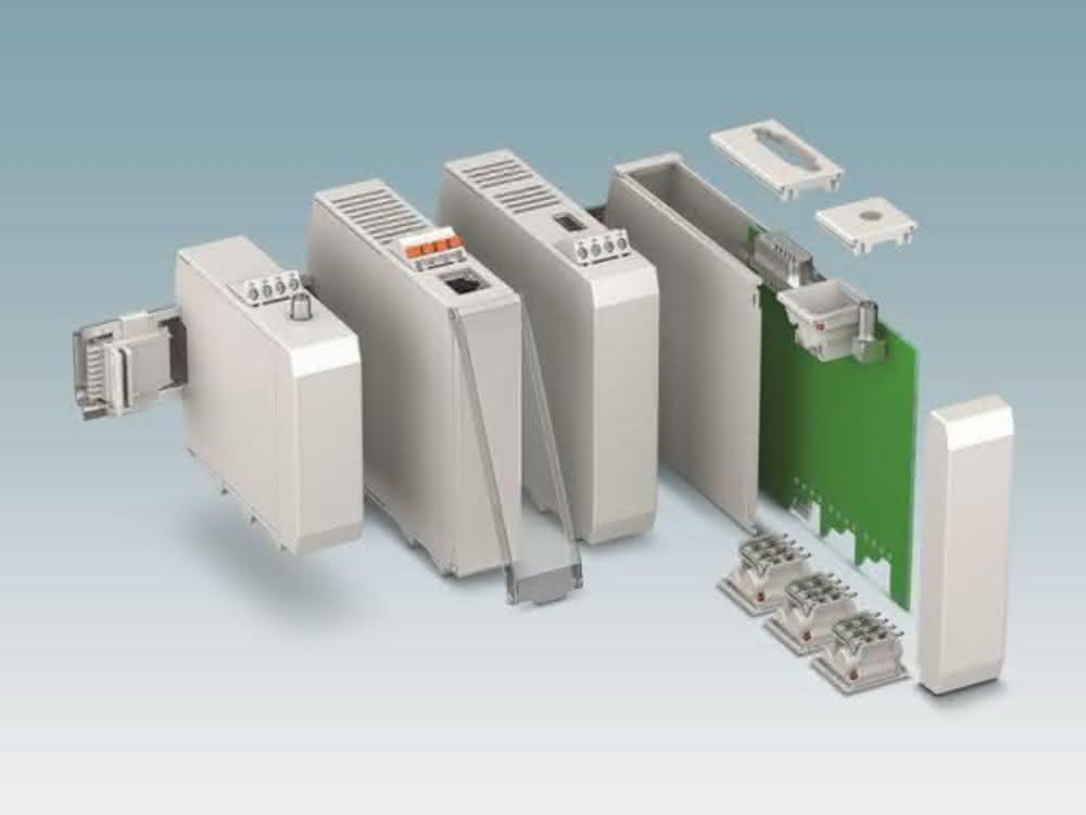 Touch-safe basic connector strips and 8-pin bus connector