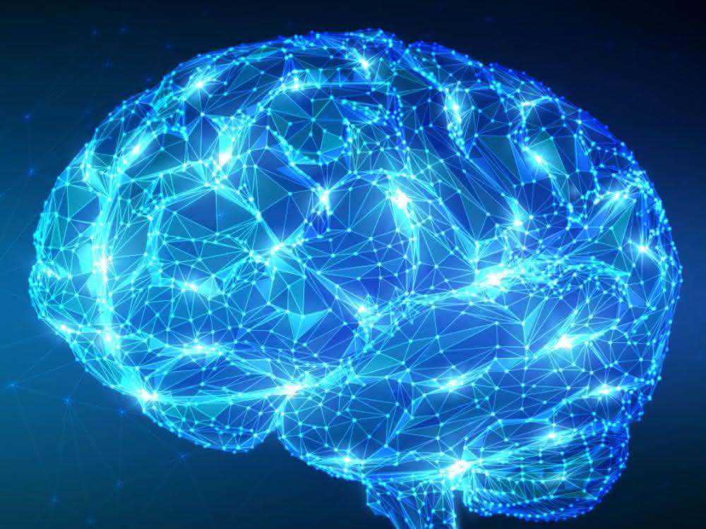 Abstrakte Darstellung neuronaler Vernetzung im Gehirn