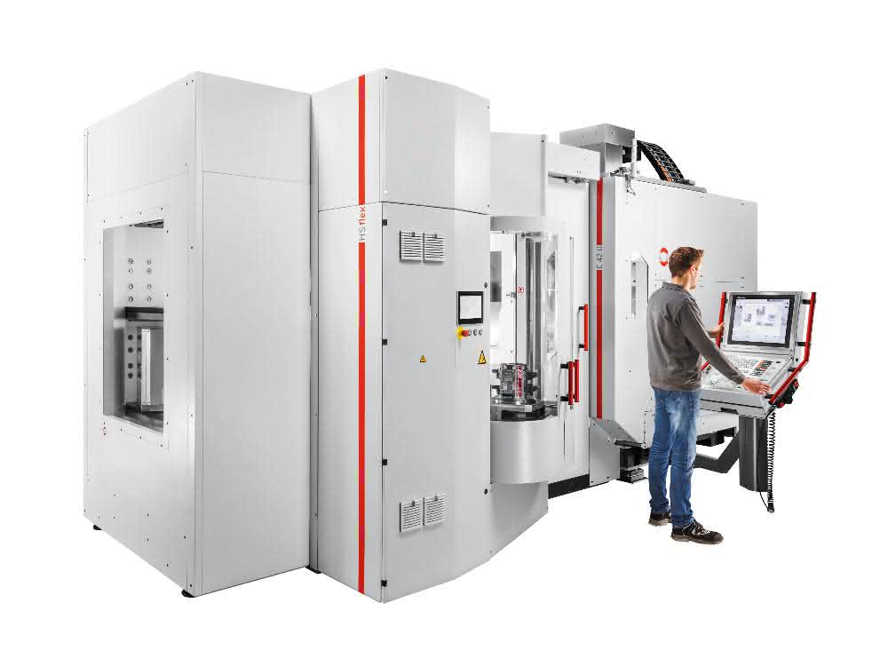 5-Achsen Bearbeitungszentrum C 42 U dynamic mit Handlingsystem HS flex von Hermle