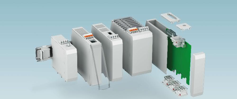 In addition to RJ45, D-Sub, USB and antenna connections, touch-safe connector headers and an 8-pin bus connector increase the range of possible applications ICS electronics housing