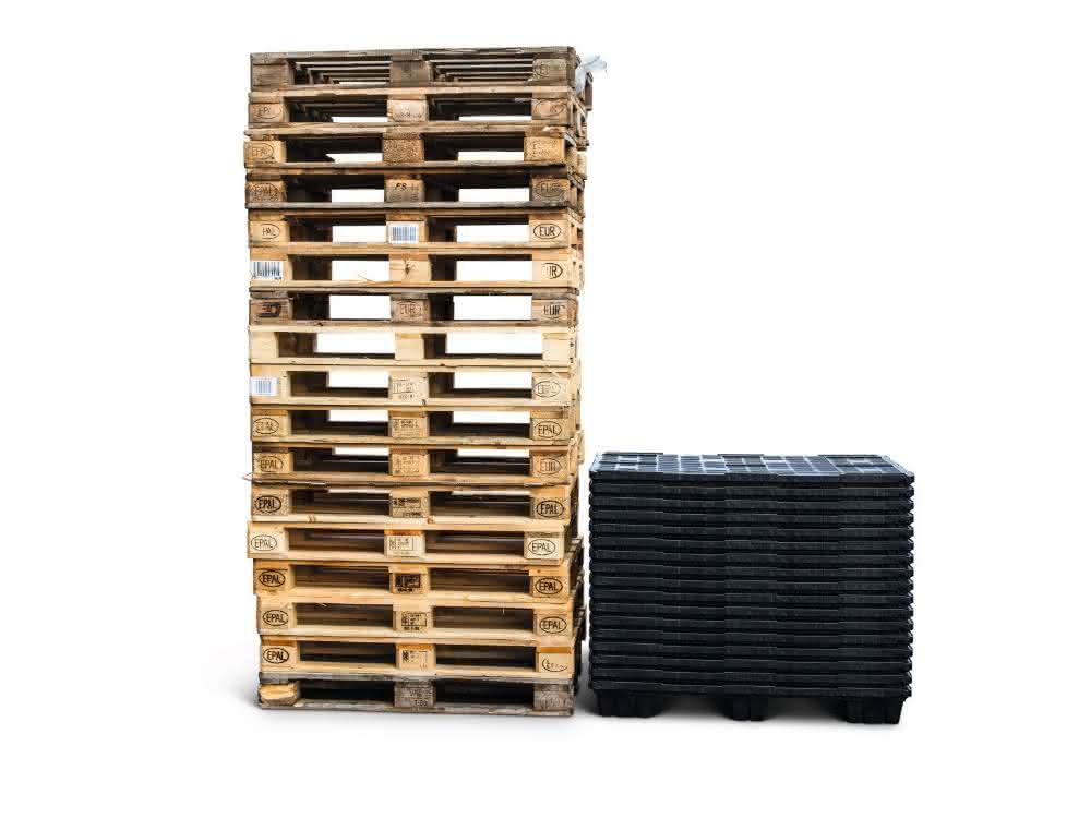 From materialfluss 10/2019: Less wood is sea