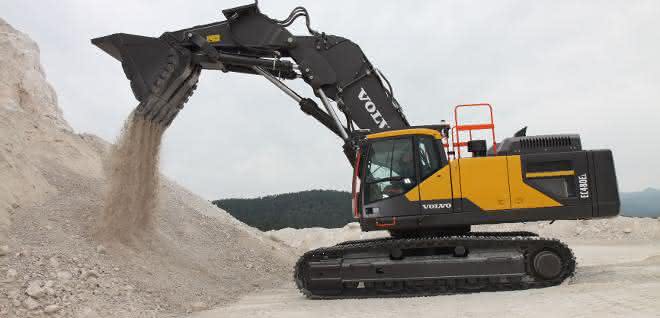 Premiere: Europas erster Hochlöffelbagger von Volvo CE im Einsatz
