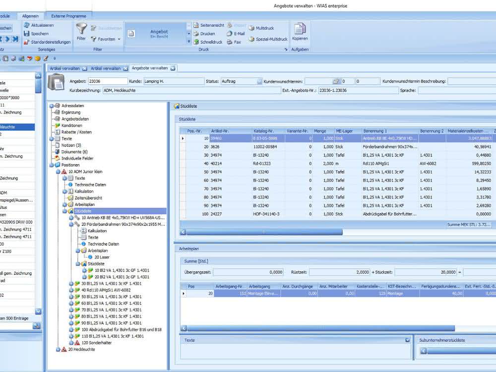 ERP system Wias enterprise