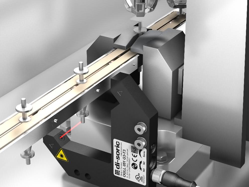 Laser angled light barrier