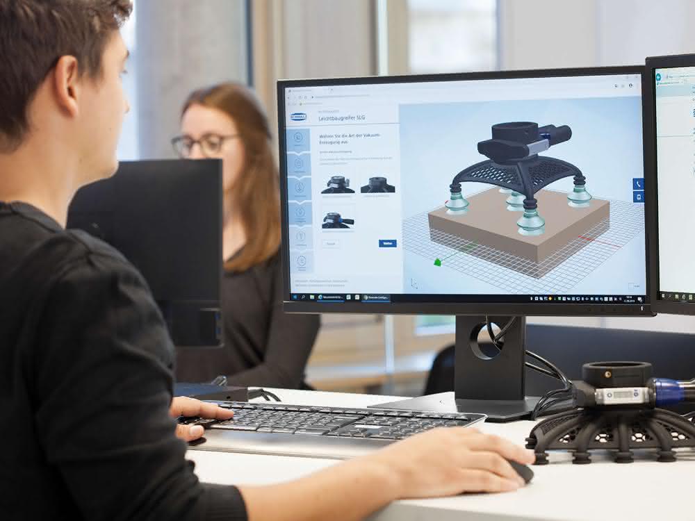 The SLG lightweight gripper is the latest product in the Schmalz Cobot range Lightweight gripper SLG