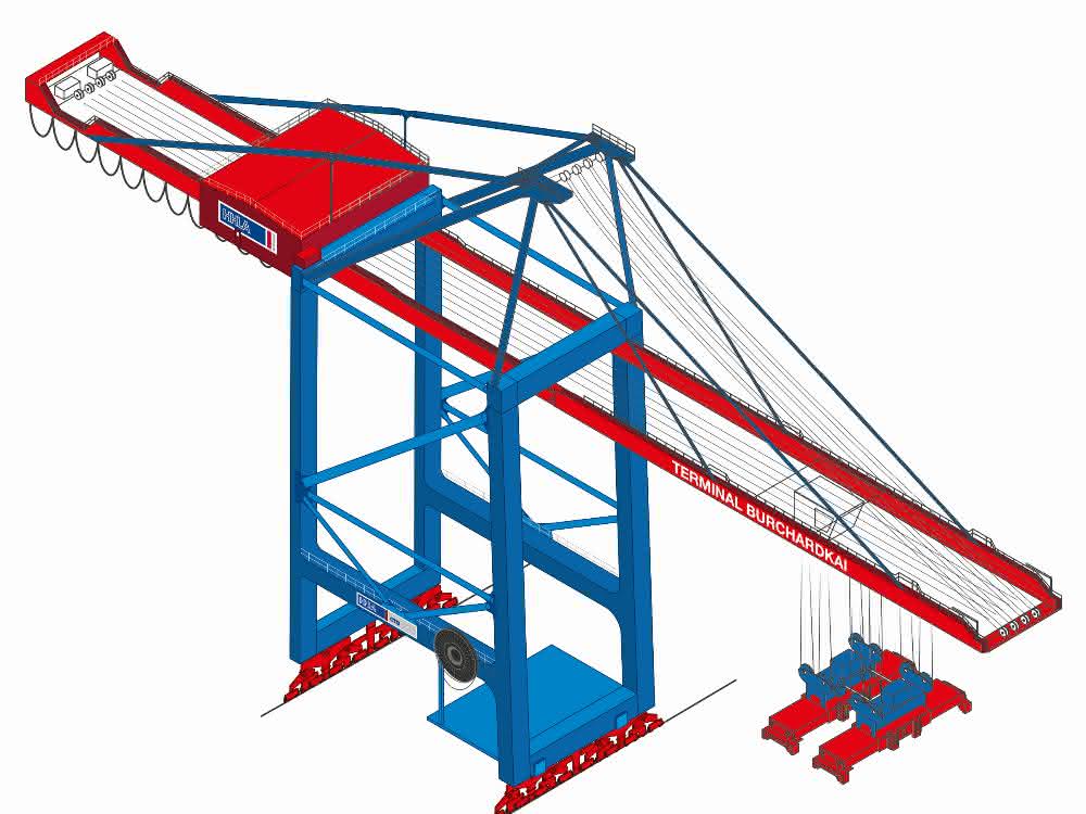 Additional capacities: Three new container gantry cranes for the Port of Hamburg