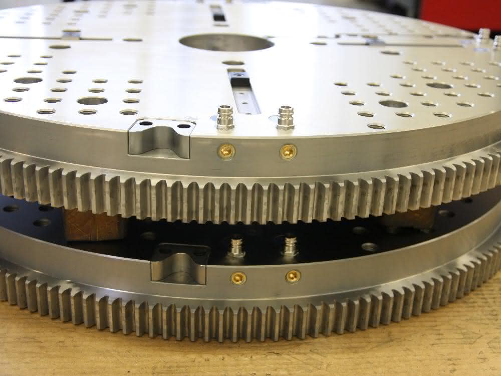 Base holes in turntable Base holes in turntable