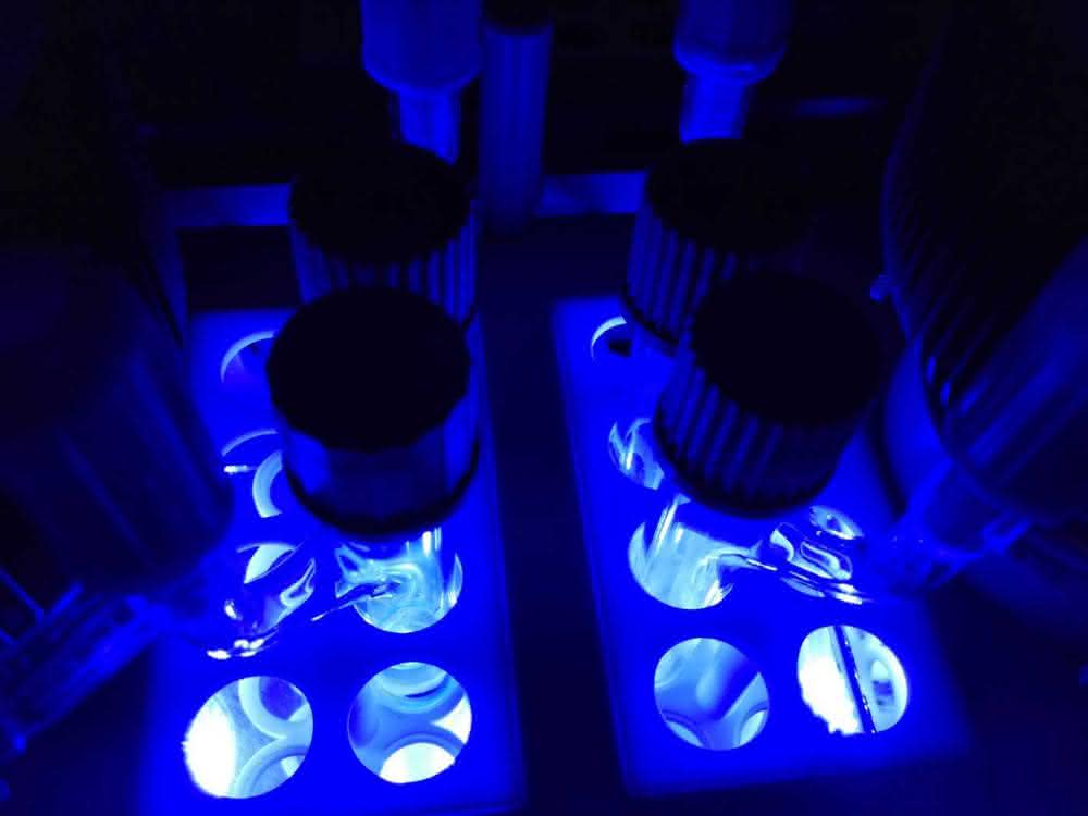Reaktionsgefäße unter LED-Licht