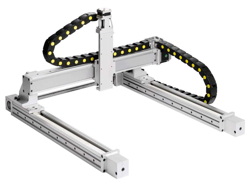 The linear units of the Movitec product line enable the construction of load-bearing and rigid gantries Movitec