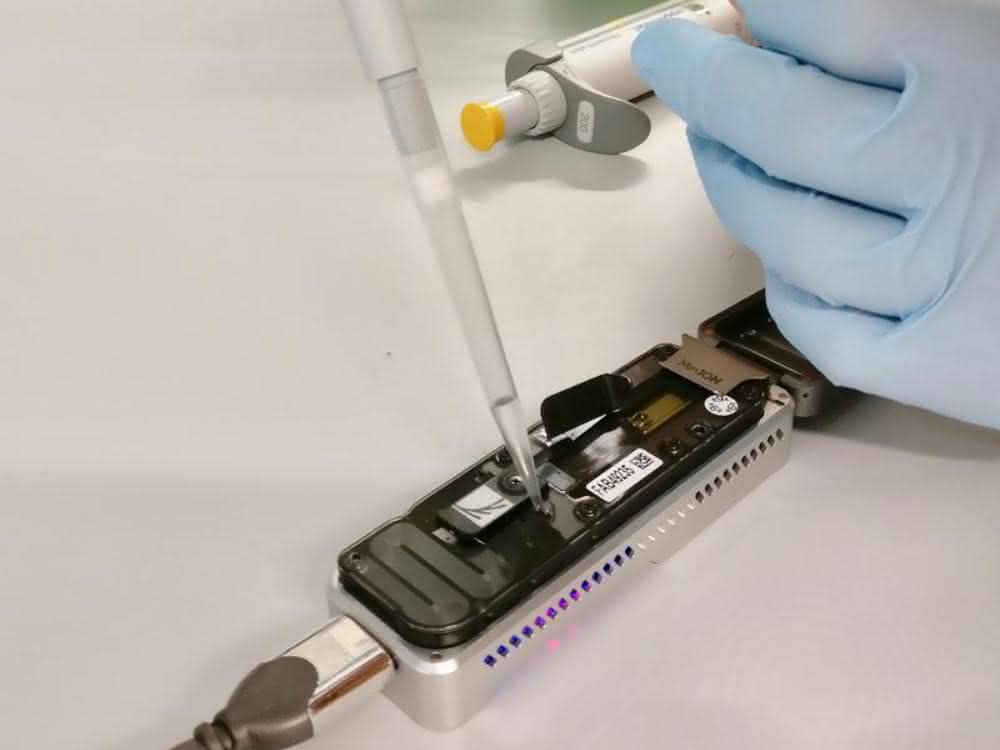 Das Sequenziergerät besitzt winzige Nanoporen, die dazu beitragen, neben der DNA-Sequenz auch die epigenetische Signatur zu bestimmen.