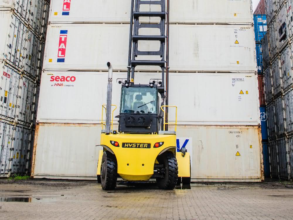 Hyster large forklift trucks meet three different emission standards