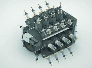 Spindle row turret
