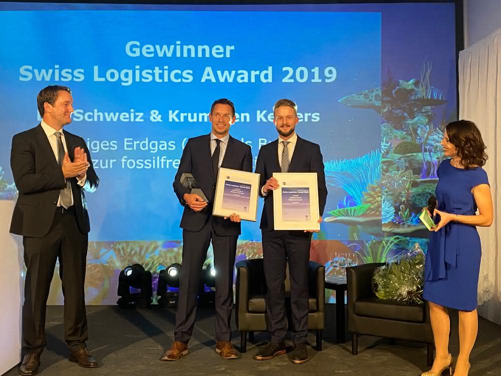 "Goodbye Diesel - Hello LNG" project honored: Krummen Kerzers and Lidl Switzerland honored with Swiss Logistics Award