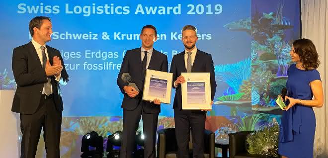 "Goodbye Diesel - Hello LNG" project honored: Krummen Kerzers and Lidl Switzerland honored with Swiss Logistics Award