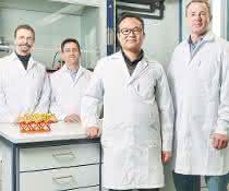Das Forscherteam am KIT: Michael Knapp, Sylvio Indris, Weibo Hua, Björn Schwarz.