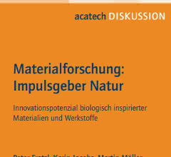 Titelseite des Positionspapiers "Materialforschung: Impulsgeber Natur"