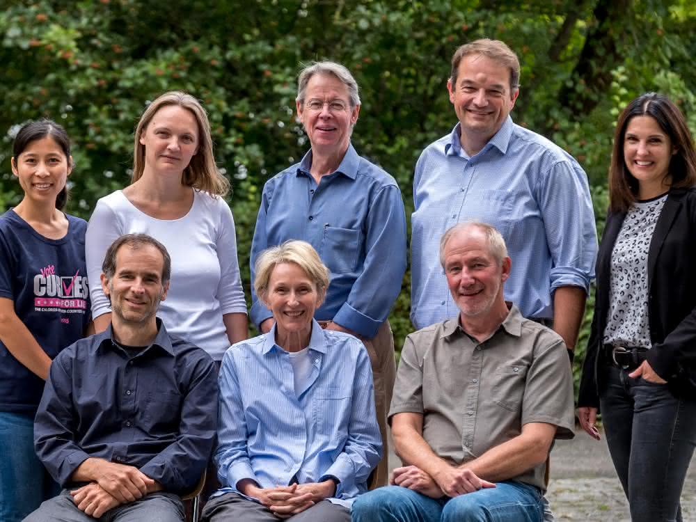Foto einer Personengruppe (acht Vorstandsmitglieder)