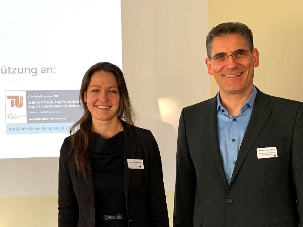 Geschäftsführerin des Bio-PAT e.V. Dr.-Ing. Anika Bockisch und Prof. Dr. Peter Neubauer von der TU Berlin.