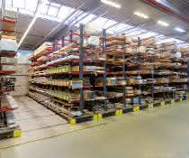 Cantilever racking system: High space utilization due to effective storage system