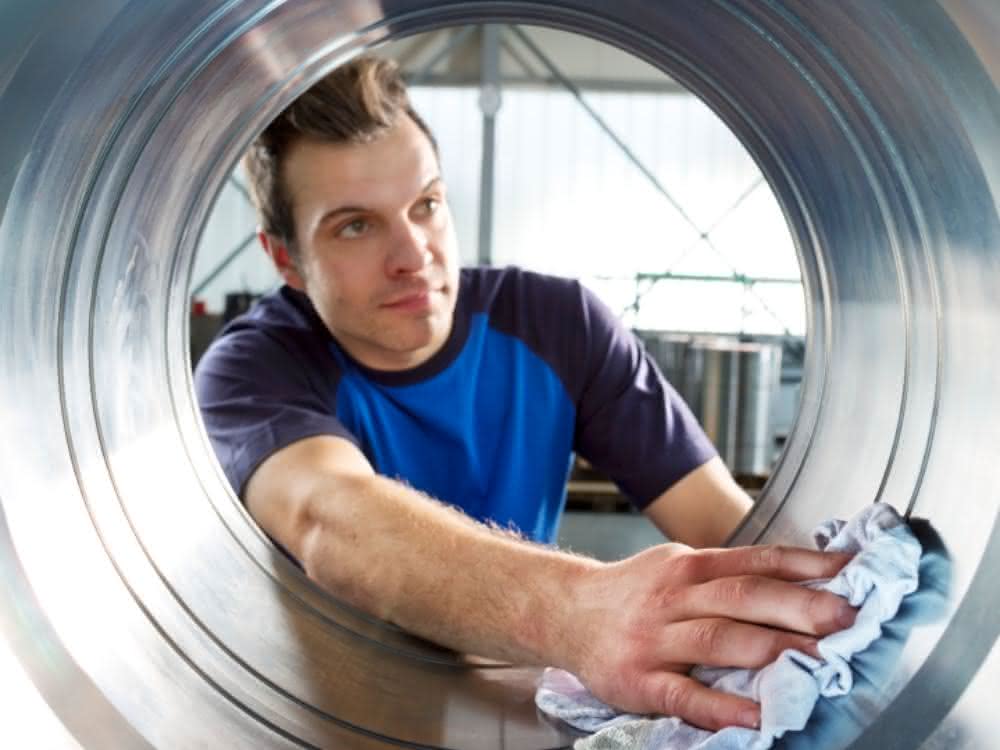 There are four different quality levels of cleaning cloths, depending on the area of application Cleaning cloth in the pipe