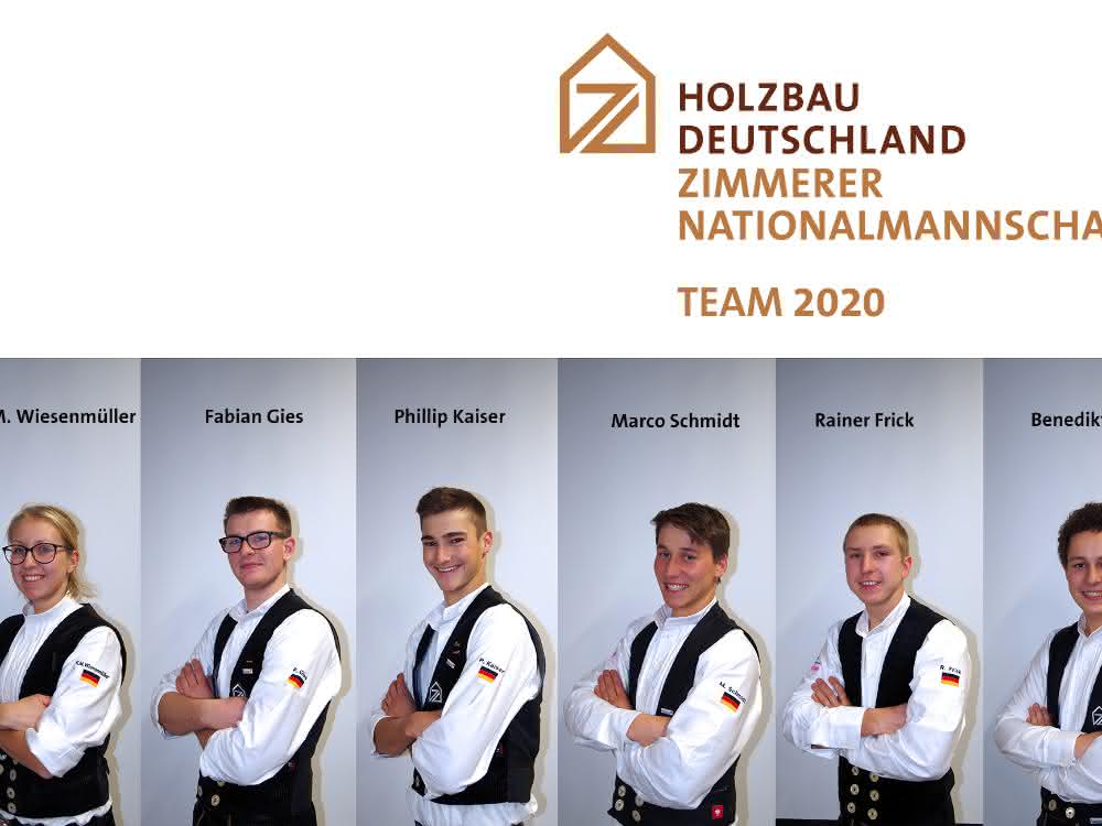 Zimmerer-Nationalmannschaft auf der DACH+HOLZ: Zimmerer trainieren für die Europameisterschaft 2020