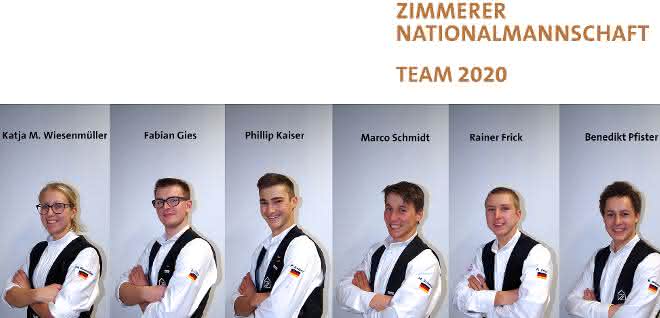 Zimmerer-Nationalmannschaft auf der DACH+HOLZ: Zimmerer trainieren für die Europameisterschaft 2020
