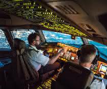 Airplane cockpit