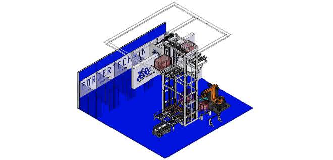 At the trade fair, the family-run company HaRo will be exhibiting a conveyor system for the first time that is designed to transport common goods such as pallets and pallet cages as well as transport trolleys over several levels.