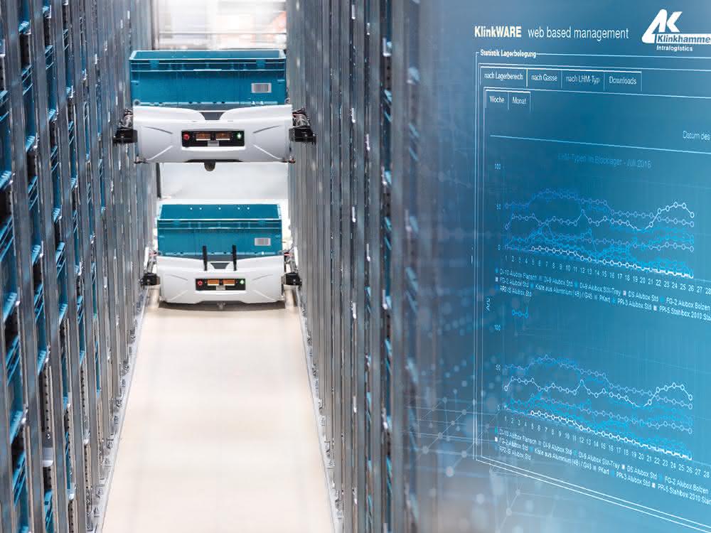 Klinkhammer shows Exotec shuttles: Autonomous robot shuttles in the warehouse