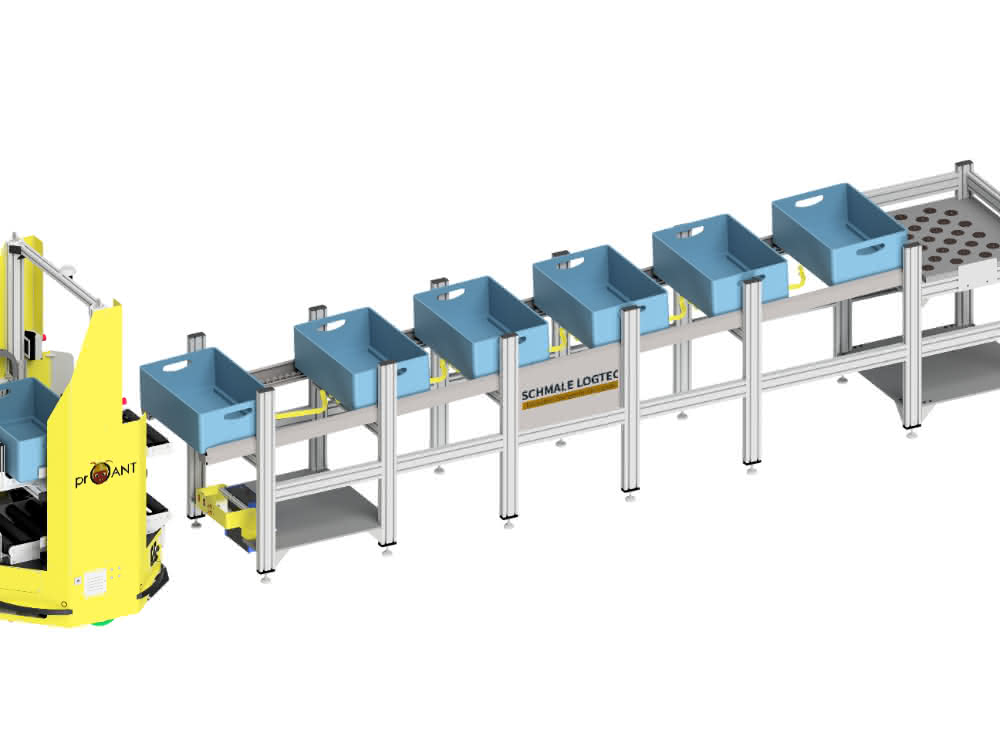 Übergabestation mit Pufferstrecke