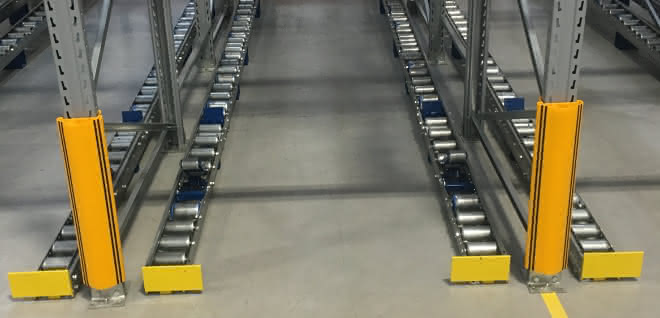 Gravity roller conveyors for the automotive industry from Euroroll
