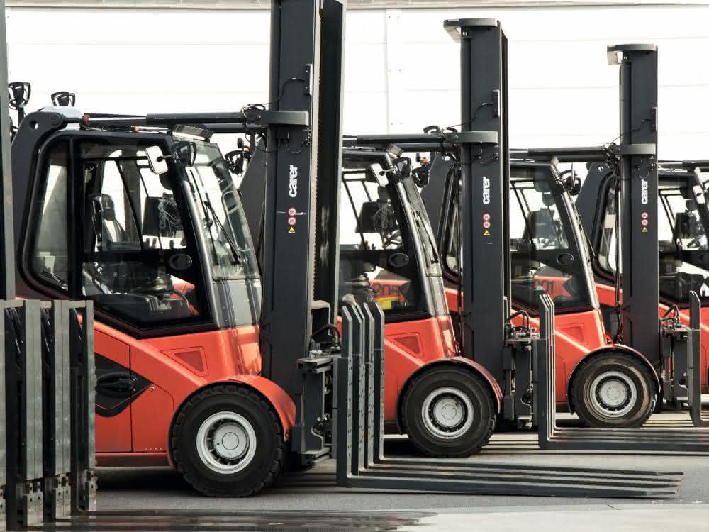 From materialfluss 1-2/2020: Forklift trucks: electric fleet for mineral springs