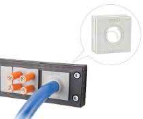 Cable grommet with stepped sealing rings
