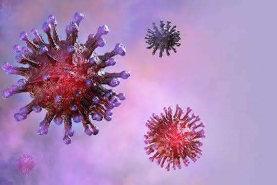 Künstlerische Darstellung eines Virus