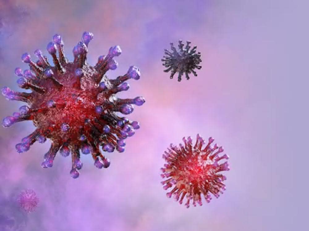 Künstlerische Darstellung eines Virus