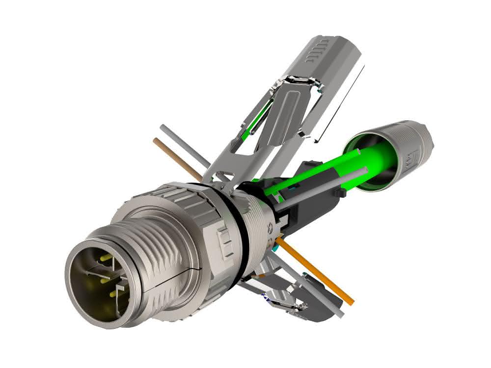 M12 cable connector: Plug connected correctly