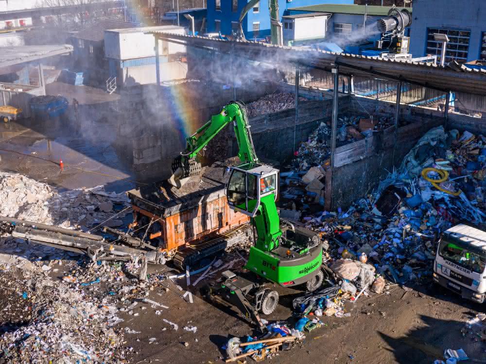 817 E-Serie von Sennebogen im Recyclingeinsatz