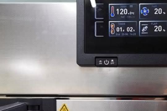 Anzeige an einem Trockenschrank