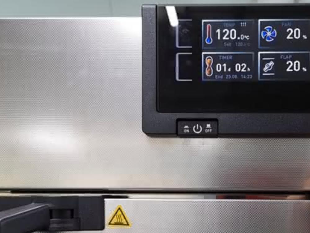 Anzeige an einem Trockenschrank