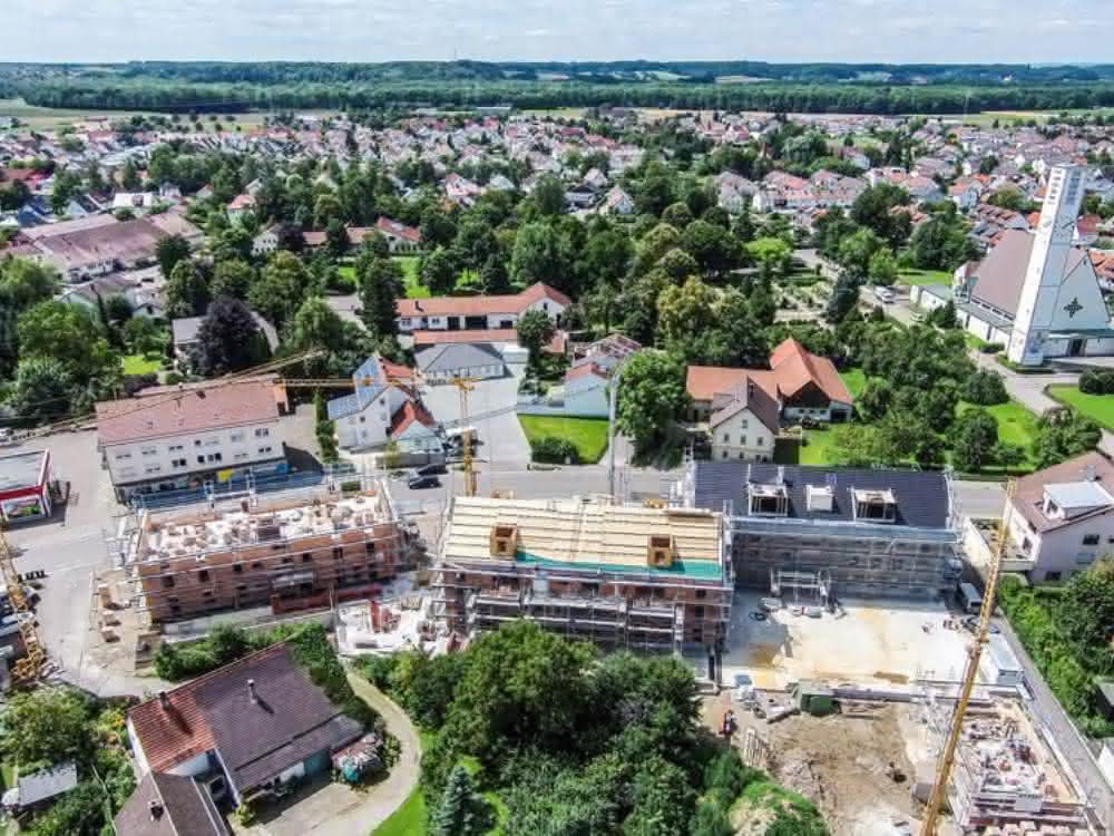 „Gebrochene“ Häuserzeile