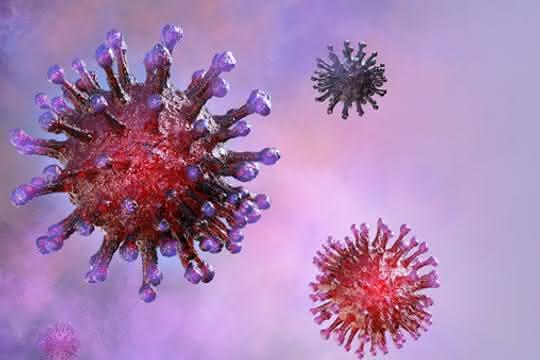 Künstlerische Darstellung eines Virus