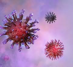 Künstlerische Darstellung eines Virus