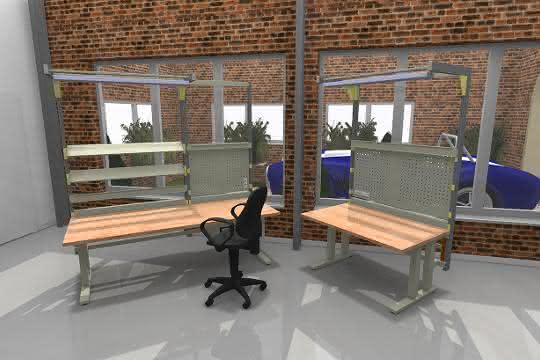 Ergonomic system workstations: Workstation with remote control Ergonomic system workstations: Workstation with remote control