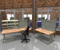 Ergonomic system workstations: Workstation with remote control