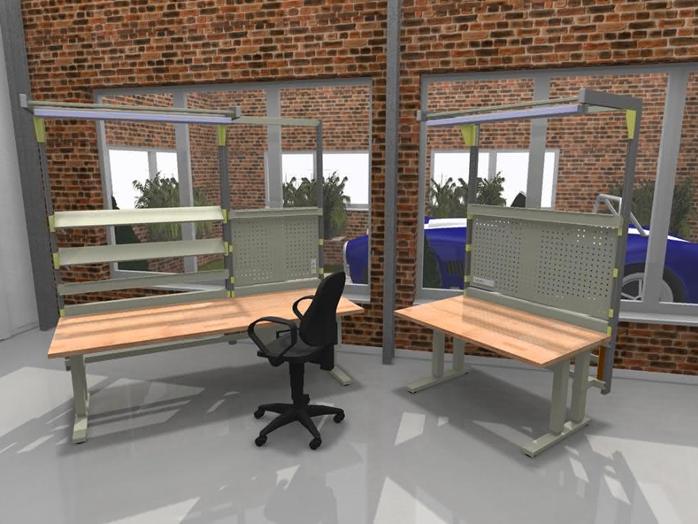 Ergonomic system workstations: Workstation with remote control Ergonomic system workstations: Workstation with remote control