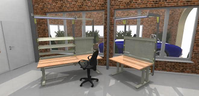 Ergonomic system workstations: Workstation with remote control
